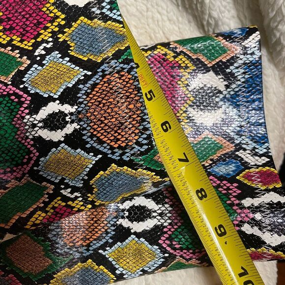 Multicolor Snakeskin Prints thigh high 
Heels boots pointed toe EUR43 run small - Picture 7 of 9